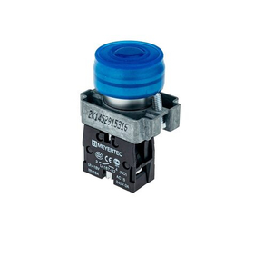 Кнопка в кожухе, синяя, 1NO, мет. MTB2-BPZ116 Степень защиты IP66 арт.: 58164