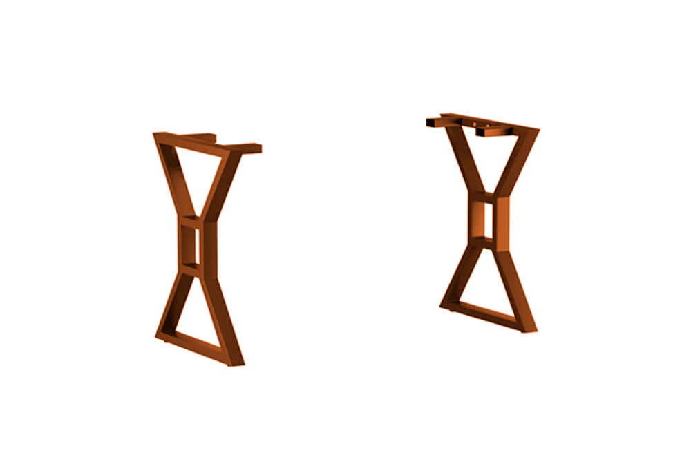 Подстолье №2, Х-образное, 60х72см, черное, п.т. 5х2.5см