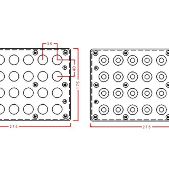 631 | Форма для шоколадных изделий (275*175 мм)