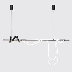 Подвесной светильник 7242P/L1200 black/white