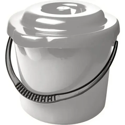 Ведро Etna круглое 9л с крышкой (серый) (комплект 10 шт)