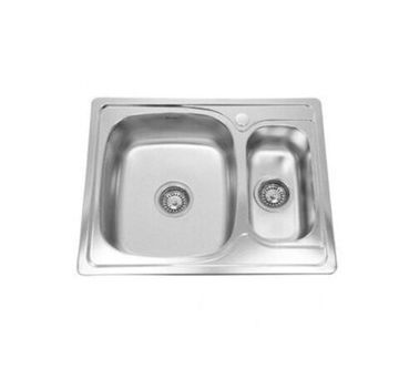 Мойка врезная 630х500 0,8 две чаши бол.сифон