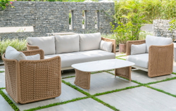 "Аликанте" лаунж-зона из искусственного ротанга, цвет соломенный