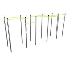 W262 Воркаут (рукоход трехуровневый, 5 турников) ZAVODSPORTA