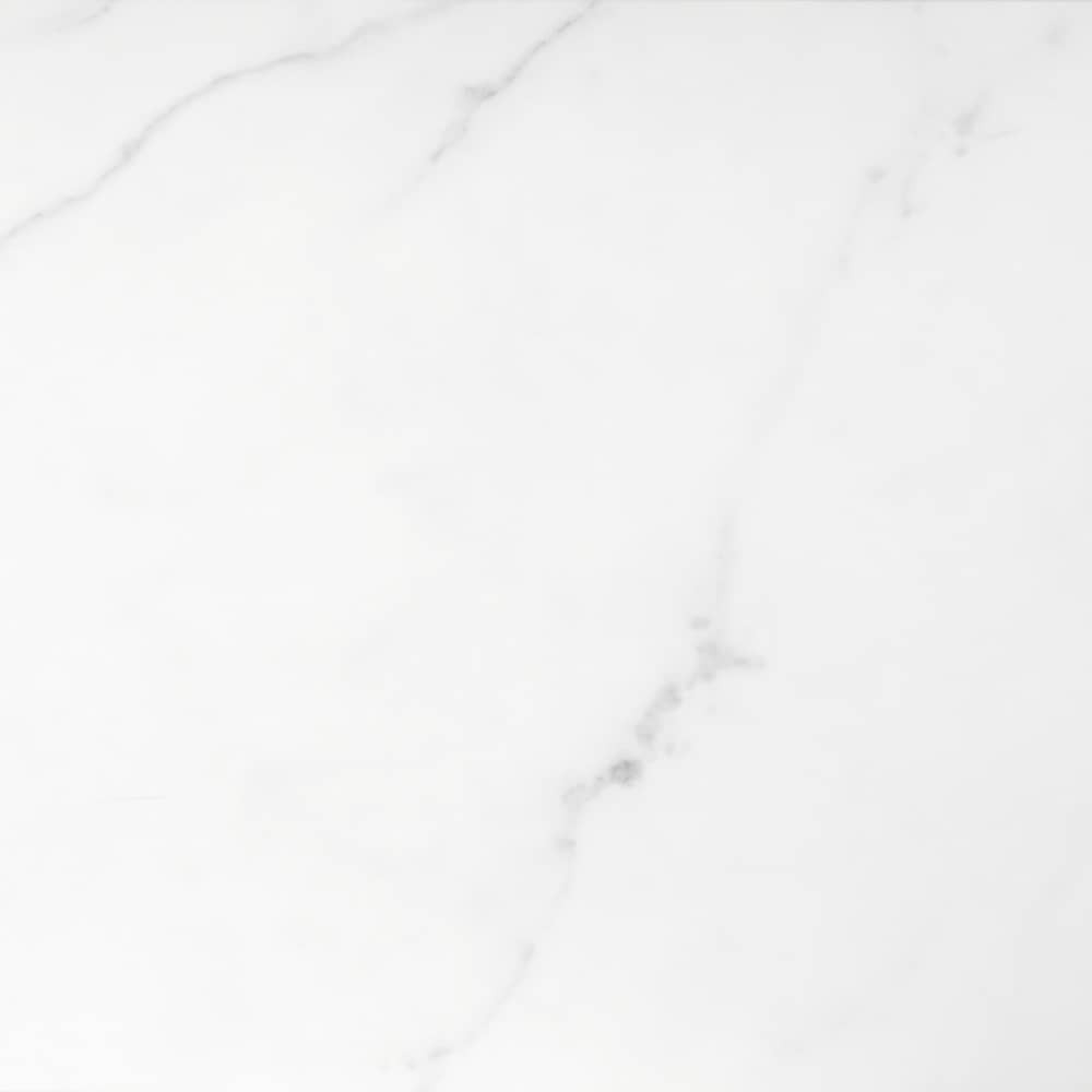 Придиванный столик Loft 35x35см, белый мрамор с белыми ножками