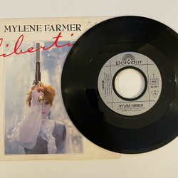 Винтажная виниловая пластинка LP Mylene Farmer Libertine (Франция 1986) 7 дюймов, маленькая пластинка