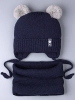 Шапка для мальчика зимняя вязаная и снуд