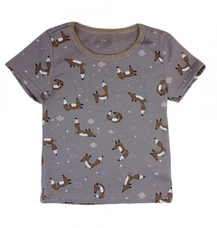 Футболка для девочки 411/158 лисята