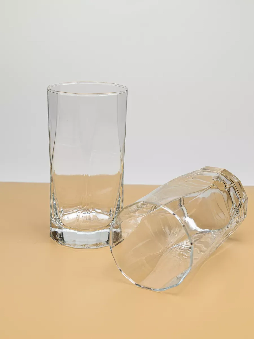 Набор изогнутых бокалов для воды, 450 мл, 6 шт. прозрачные