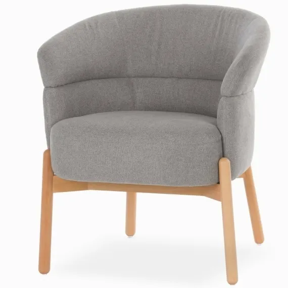 Кресло Wally Wood серое