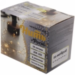 Гирлянда для дома НИТЬ «Роса» 20 м 200 ламп LED, 8 реж,IP-20, Теплый белый