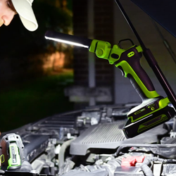 Фонарь Greenworks G24UL, влагозащитный, LED, платформа POWERALL, черный, зелёный 3503707