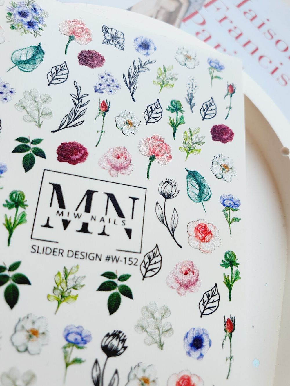 MIW Nails Слайдер-дизайн Цветы, листья, W-1523
