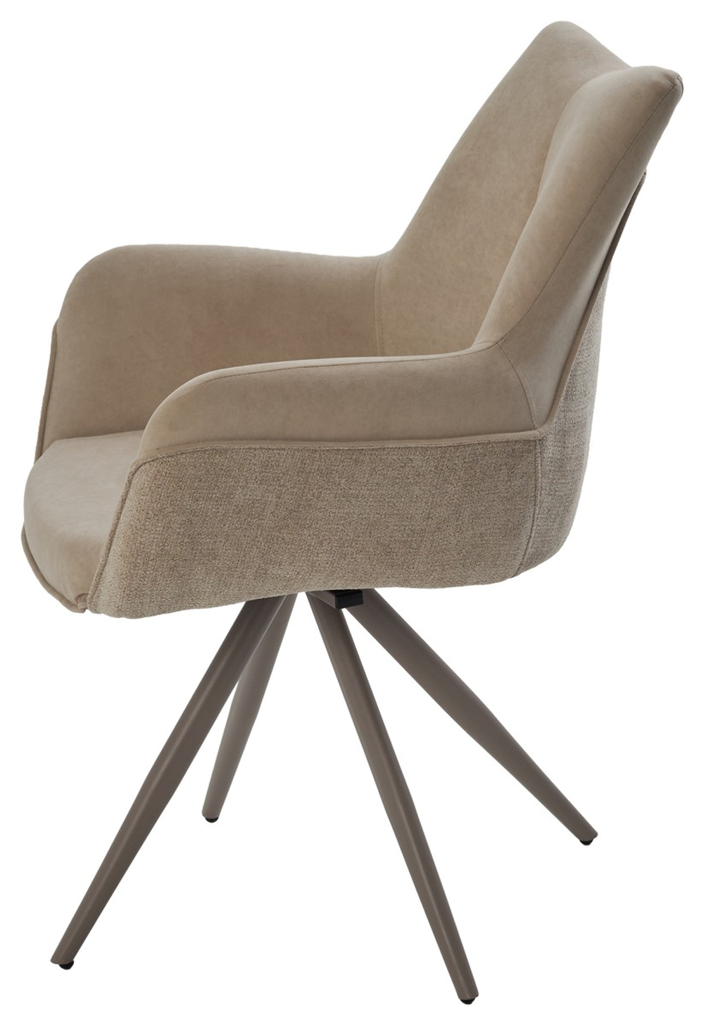 Стул МАРК 360 град., цвет B-03/LOTOS-03 бежевый, велюр / латте каркас М-City