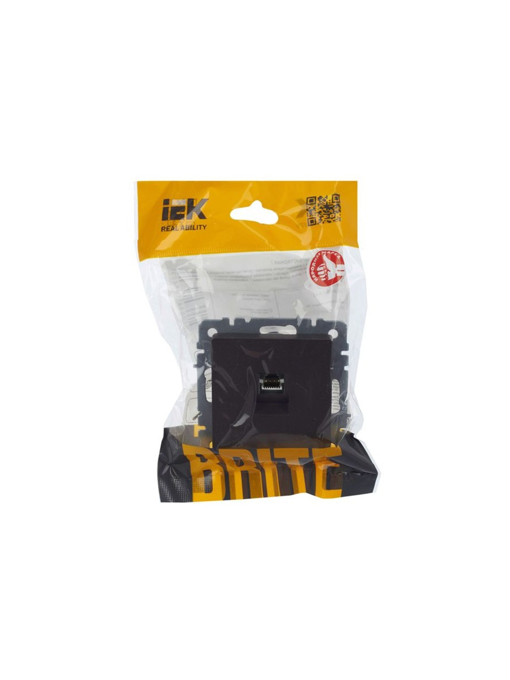 Розетка компьютерная СП RJ45 кат.5E BRITE РК10-БрТБ механизм бронза IEK BR-K10-1-K45
