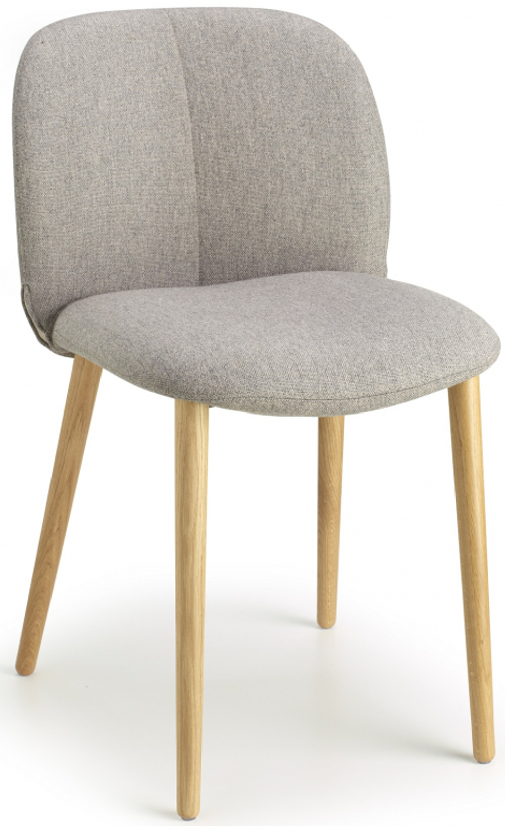 Стул с обивкой Scab Design Natural Mentha Pop, натуральный дуб, светло-серый