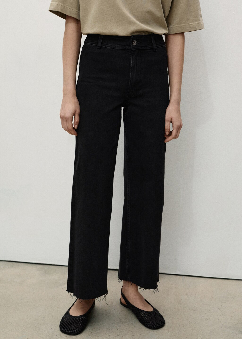 Джинсы-кюлоты Catherin с высокой талией