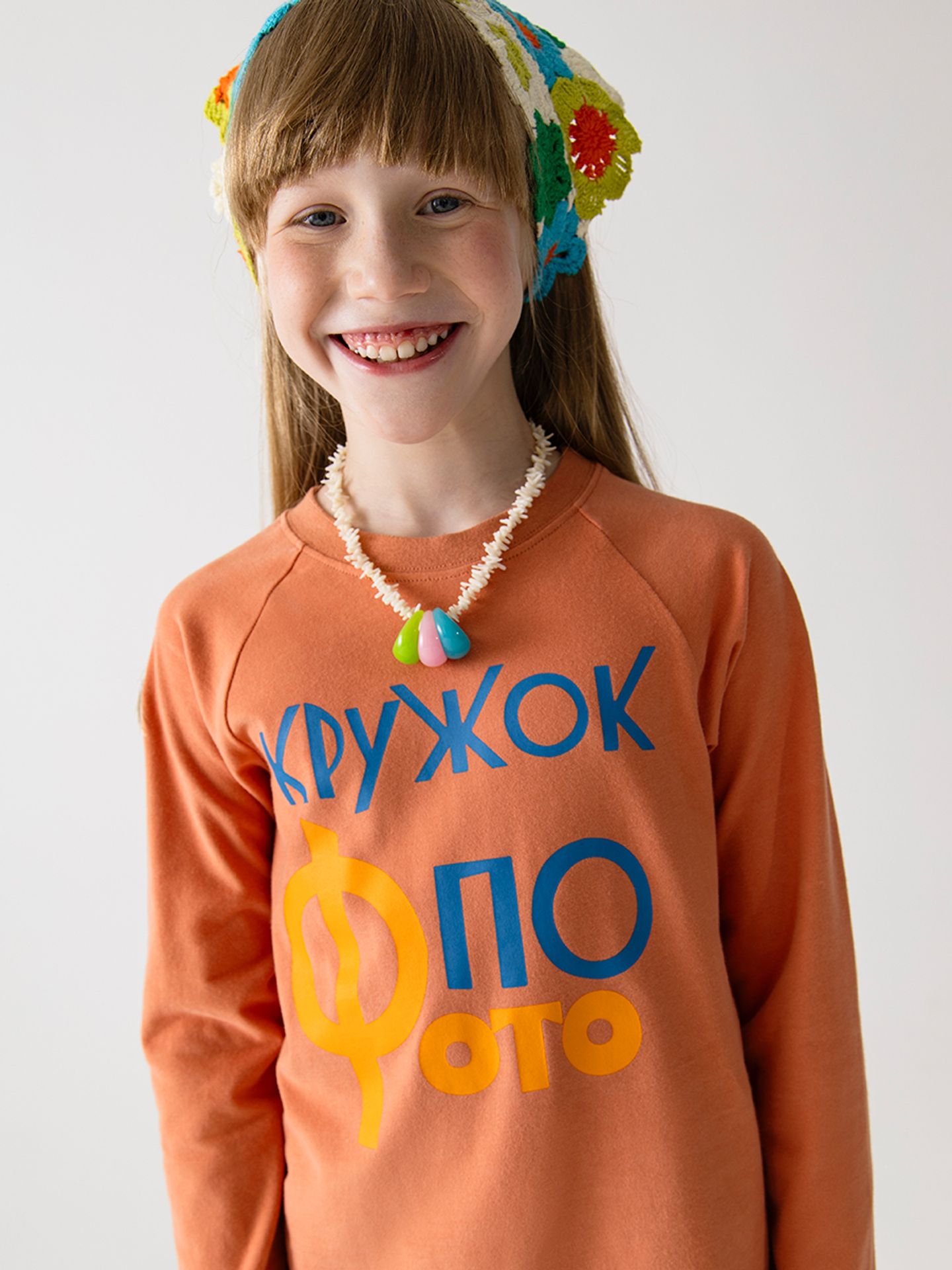 Лонгслив детский "Кружок по фото"