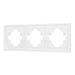 Рамка пластиковая FRM-TENDO-SFPL-3-WH (Arlight, Матовый белый) 054653
