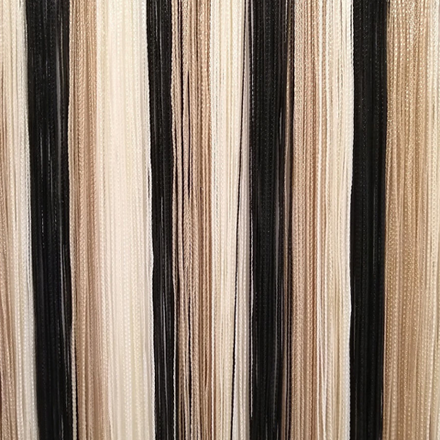 Нитяные шторы легкие радуга - черные, бежевые, молочные. 300 х 280 см. Арт. 9-14-203
