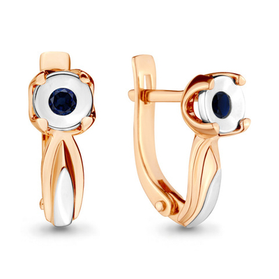 942184к Серьги из Золота с сапфирами