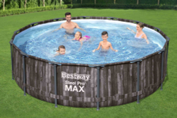 Каркасный бассейн Bestway 427х107 см + фильтр-насос 3028 л/ч, тент, лестница (5614Z BW)