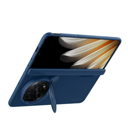 Чехол синего цвета с откидной защитной крышкой для камеры на OPPO Find N5 от Nillkin, серия Super Frosted Shield Prop
