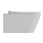 Унитаз подвесной безободковый WAVE EGO Tornado3.0 сид. дюропласт, м/л, быстр, БЕЛЫЙ глянец (XL)