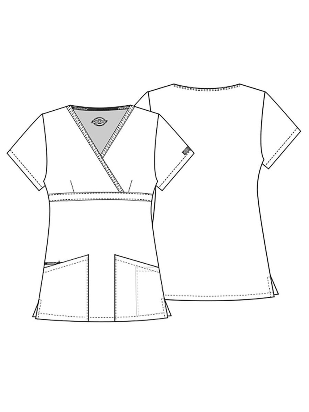 Топ медицинский женский Dickies 86806, серый, S