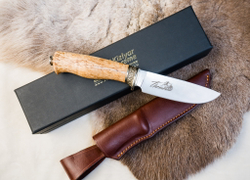 Охотничий нож Theseus M390 Satin светлая рукоять