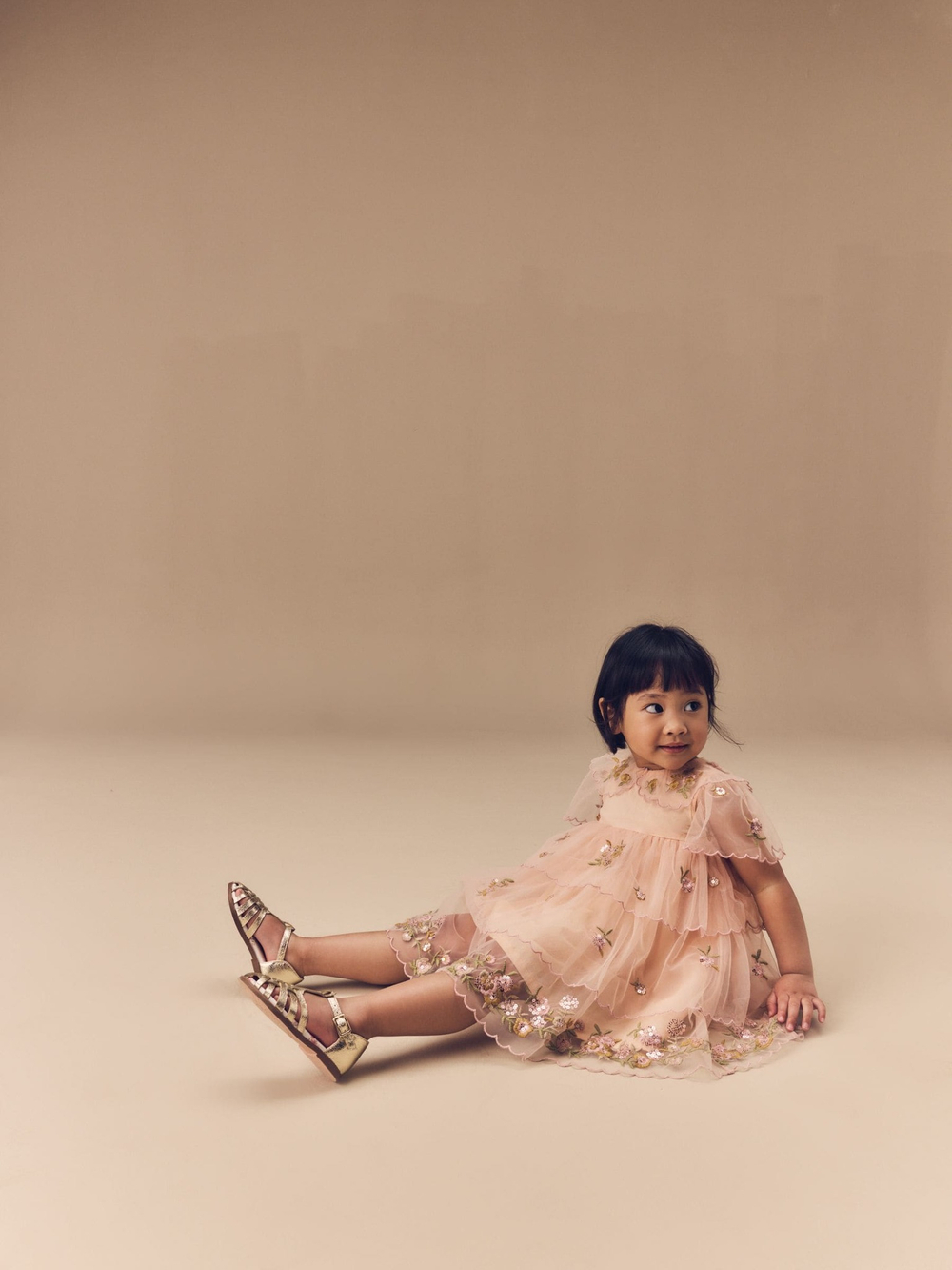 Платье для девочки Next E54-786, Персиковый