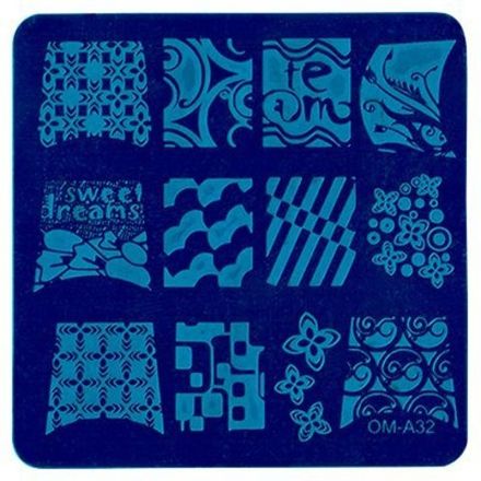 Трафарет металлический для стемпинга, ризографа №32