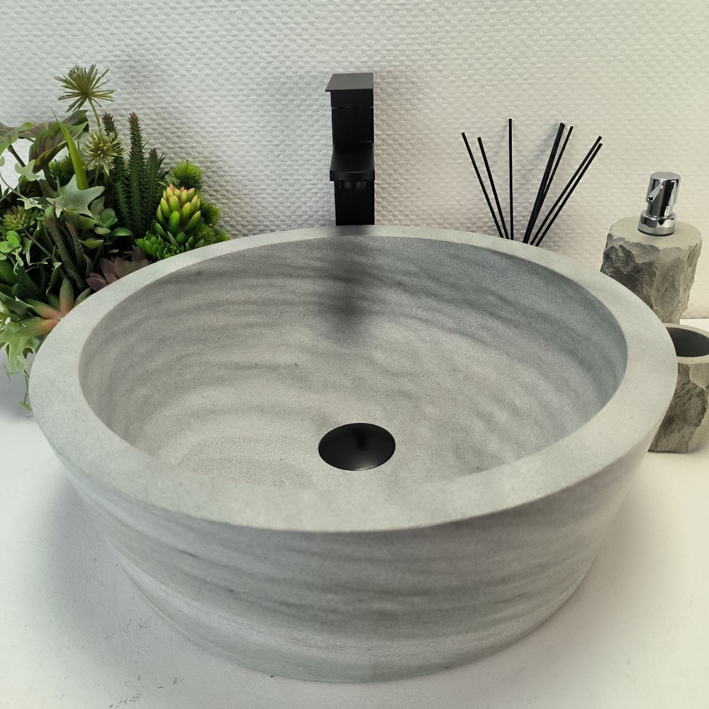 Раковина из андезита Drum Blue Kecil DA-62936 45*45*15 10