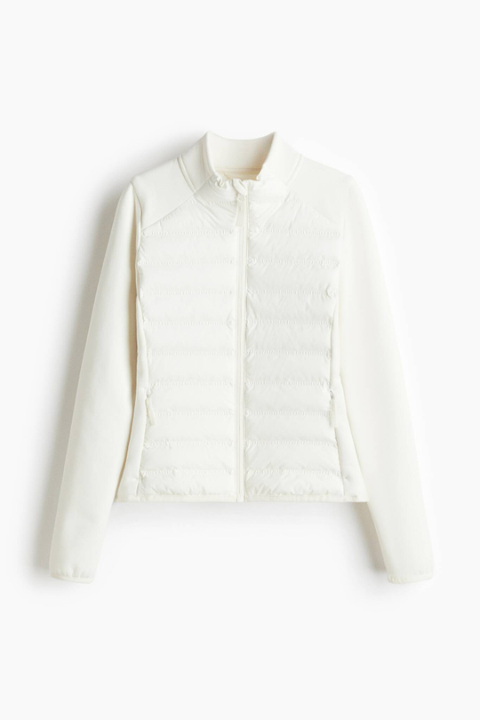 H&M Утепленная гибридная куртка ThermoMove, цвет слоновой кости