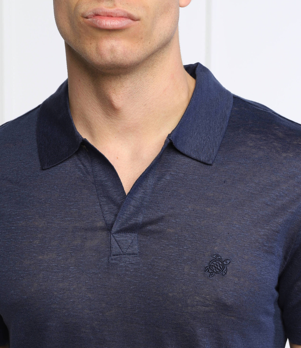 льняное поло Vilebrequin - темно-синий(PYRE9O00)