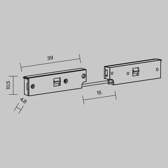 Коннектор питания угловой Maytoni Technical Accessories for tracks Levity TRA184CPC-1B-3