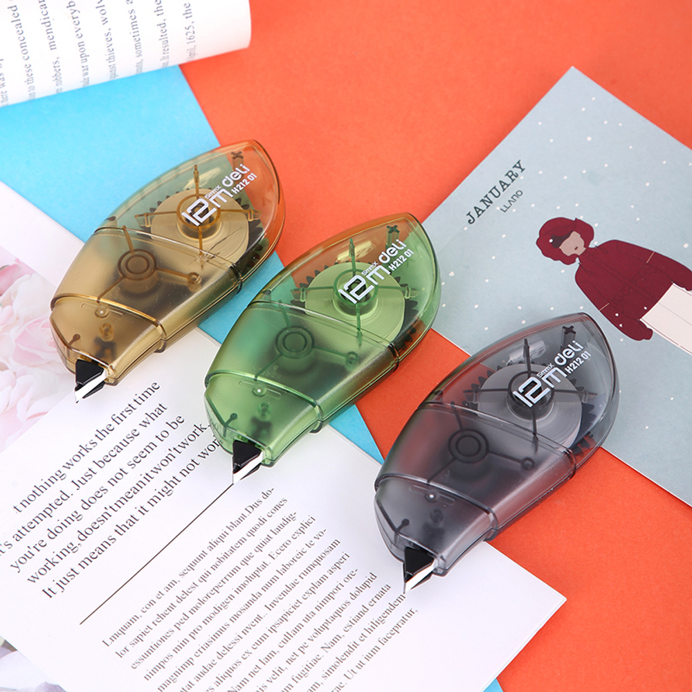 Корректирующий роллер DELI "Cover Up",  5 мм х 12 м, ассорти