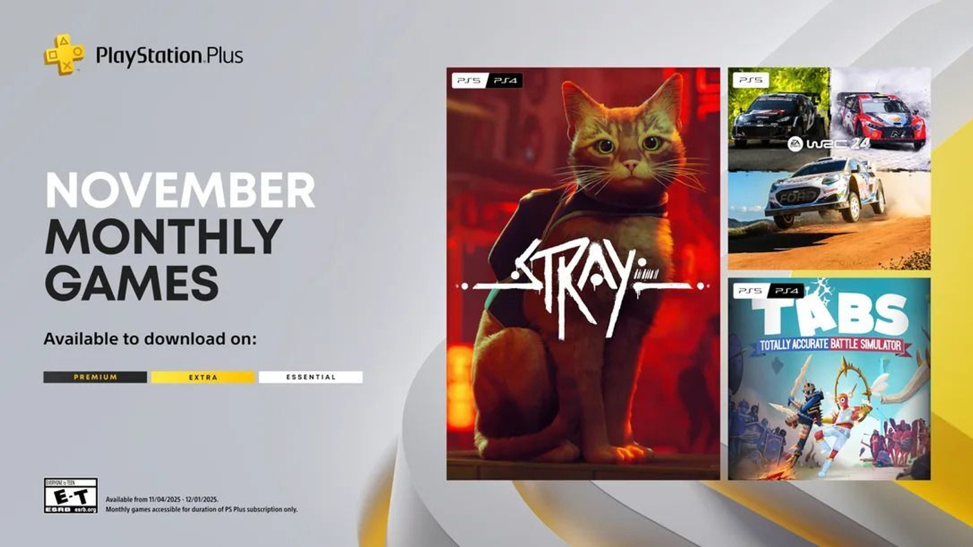 В ноябре в PS Plus раздадут Stray, EA Sports WRC 24 и Totally Accurate Battle Simulator