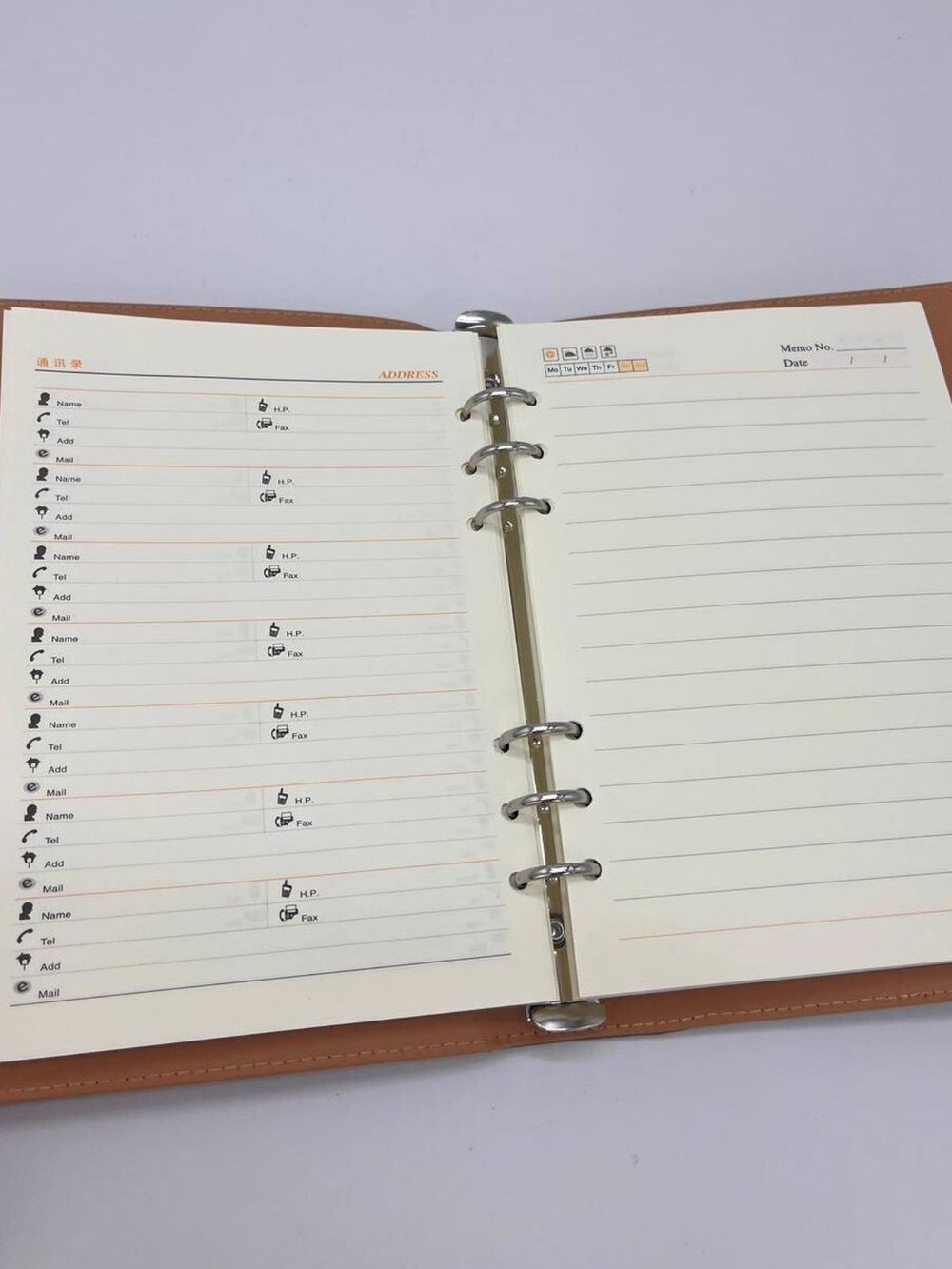 Блокнот-органайзер А5 в линейку на кольцах 80 л графит (5923-4)