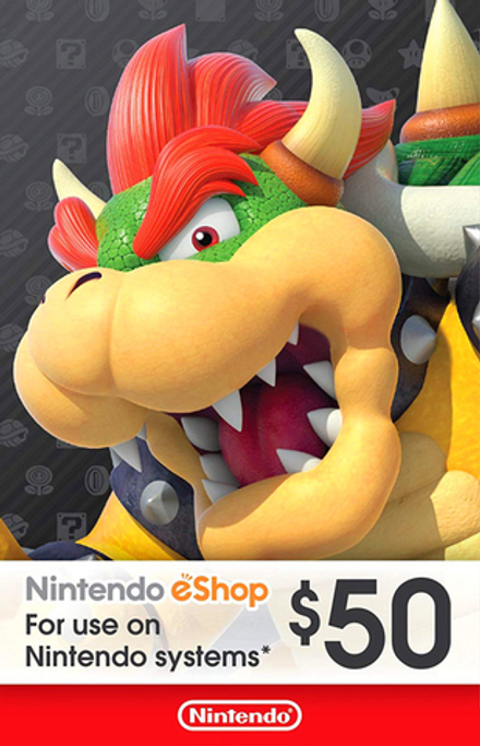 Nintendo eShop Store USA: Карта оплаты 50$ [Цифровой код доступа]