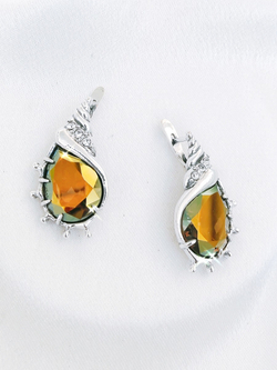 "Клэридж" серьги из коллекции "Морской коктейль" от Jenavi с английским замком