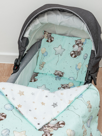 Комплект в коляску двухсторонний Еноты