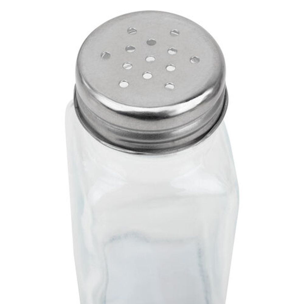 Солонка-перечница 80 мл, CLASSIC, баночка для специй, стекло/сталь, дисплей, WEGLA (ВЕГЛА), 700225