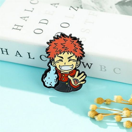 Значок металлический Юдзи Итадори, Магическая битва, 3,8х2,5см