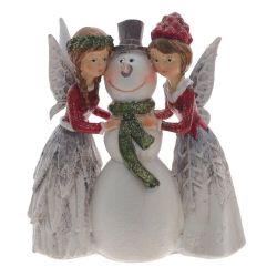 GAEM Фигурка декоративная "Феи и снеговик", L9 W4 H10 см