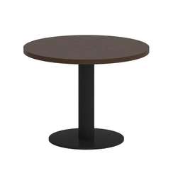 First Стол журнальный круглый KSJ-1 Венге Цаво/Металл Черный 600*600*450