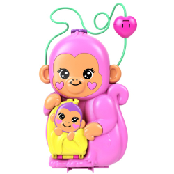 Polly Pocket - Обезьянка Компактная сумка Расширяемый игровой набор HWP04 / артикул   GKJ63 HWP04  / GTIN 194735218004