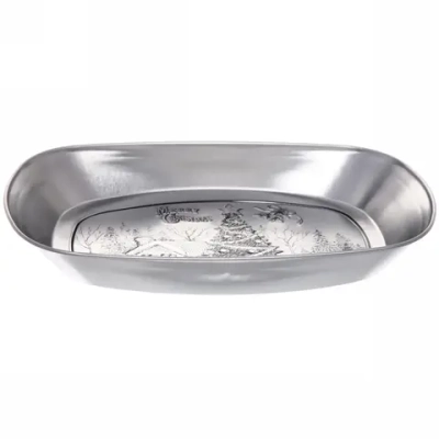 Блюдо жестяное 25*16см «Ёлка»