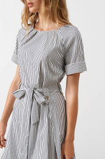 51539 Платье женское (молочный, серая полоска)