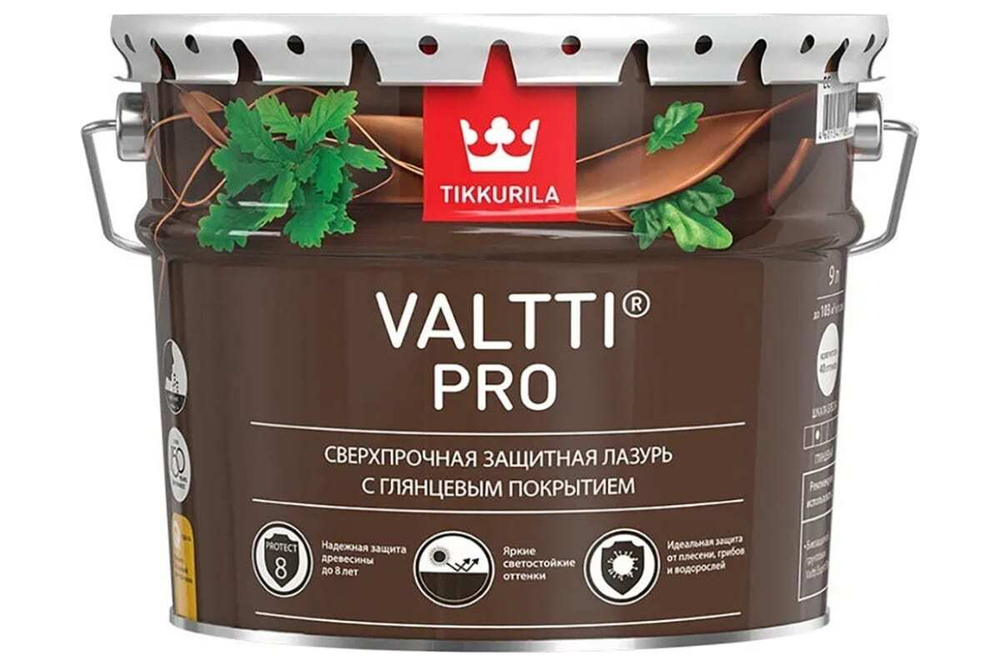 Лазурь TIK Valtti Pro пленочно-лессирующая, глянцевая (0,9л)